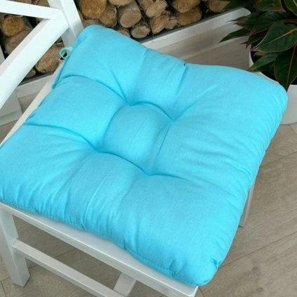 Sedák na židli Světle modrý