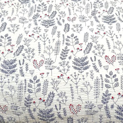 Metráž krep - Herbář Modrý