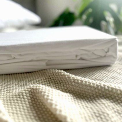 Jersey prostěradlo Elastic Premium - Bílé