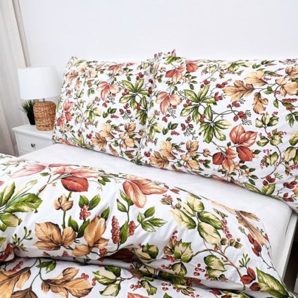 Metráž krep - Podzim bílý