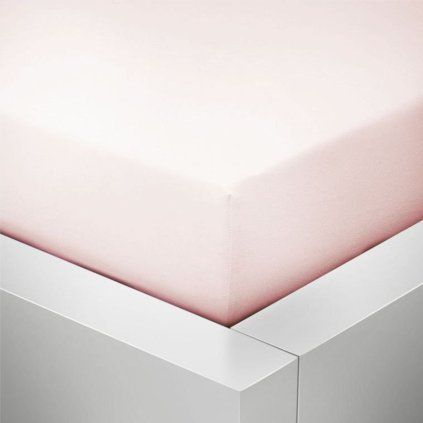Jersey prostěradlo s elastanem 90x200 / 25cm - pudrové