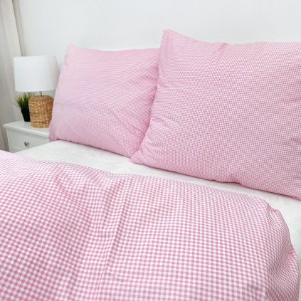 Bavlněný povlak na polštář 70x90 - Kanava růžová II.jakost