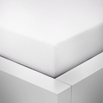 Jersey prostěradlo s elastanem 200x220 / 25cm - bílé