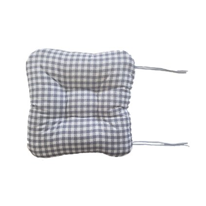 Vankúš na stoličku Kocka sivá