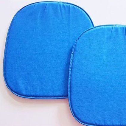 Sedák na židli 37x37 - Modrý