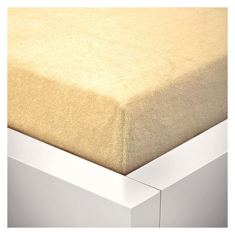 Froté prostěradlo 200x220 /25cm - slámové