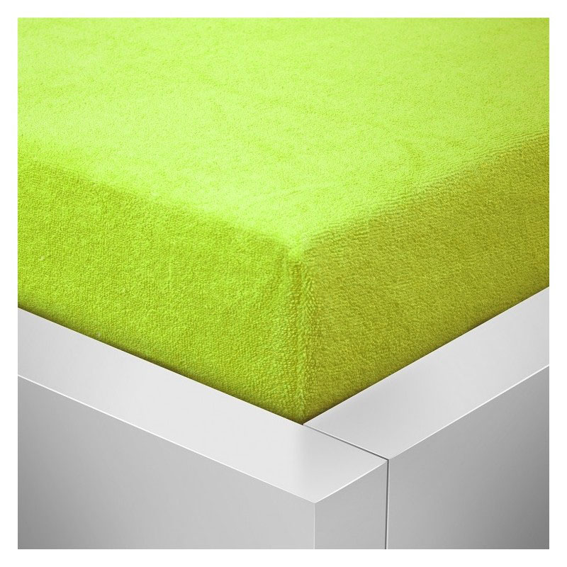 Froté prostěradlo 200x220 /25cm - limetka