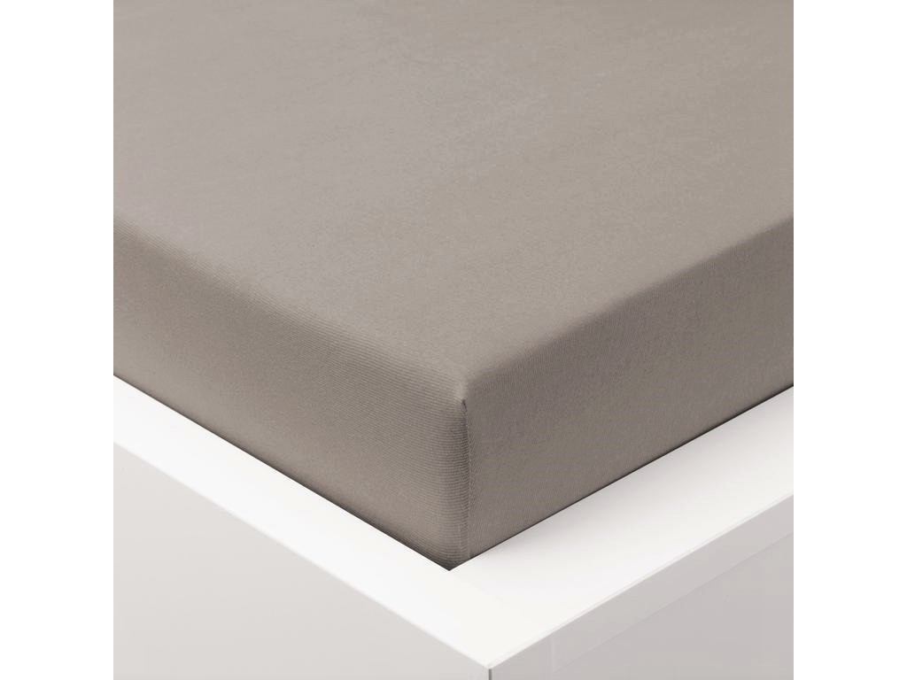 Jersey prostěradlo LYCRA 180x200 / 25cm - šedohnědé