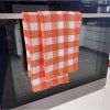 Bavlněná utěrka multipack oranžová kostka 5ks