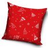 Polštář Vánoční - Vločky a Stromečky - 40x40