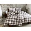 Bavlneny poťah na vankúš 70x90 - Káro hnedé II.akosť