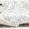 Krepové povlečení 240x200 Větvičky bílé II.jakost