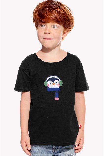 Leo, Detské tričko, Čierne, Pingu (Veľkosť 98)