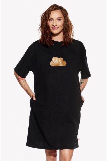 Vanda, Dámske šaty, Čierne, Oblak, Cloud (Veľkosť XS)