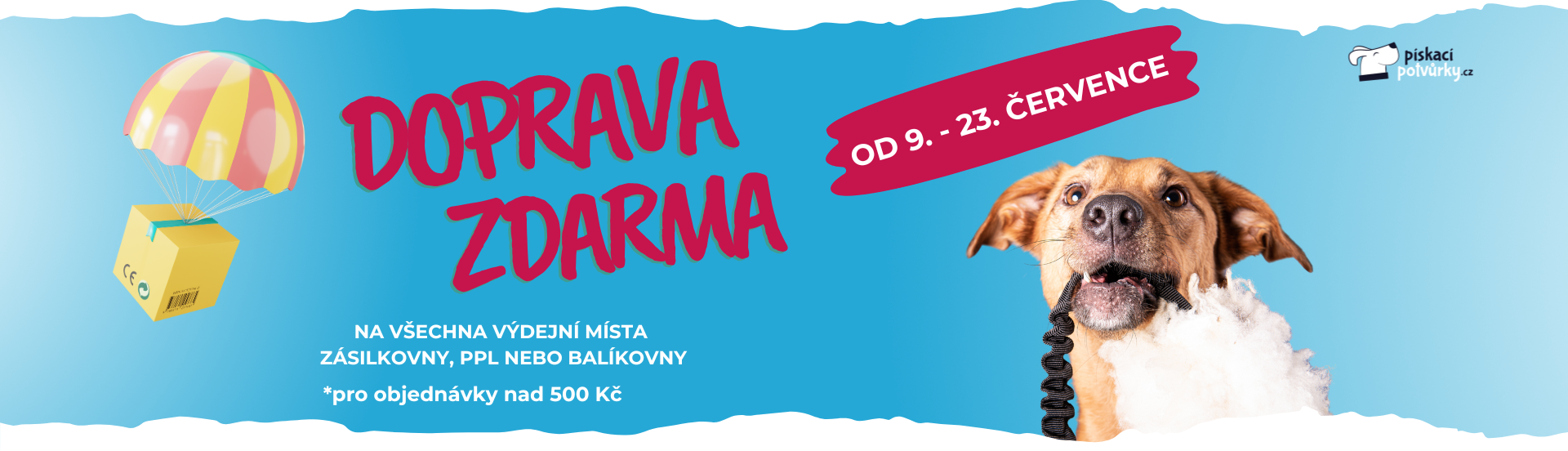 Doprava zdarma pro objednávky nad 500 Kč