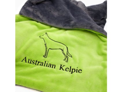 Luxusní plyšová deka pro psa – australská kelpie