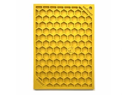 Sodapup Lízací podložka eMat, Honey – žlutá