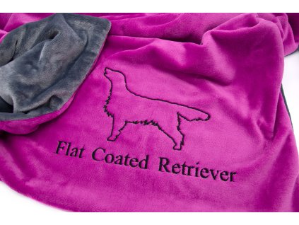Luxusní plyšová deka flat coated retriever (3)