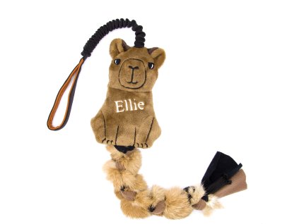 Hračka pro psa se jménem - kapybara, s králičí kožešinou