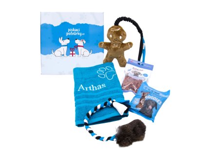 vianočný box modrý