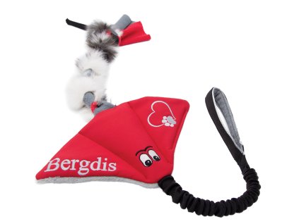 Odolná hračka pro psa se jménem – Valentýnský rejnok s králičí kožešinou