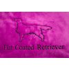 Luxusní plyšová deka flat coated retriever (2)