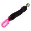 Přetahovadlo pro psy - s králičí kožešinou a gumovým míčkem (5 cm)