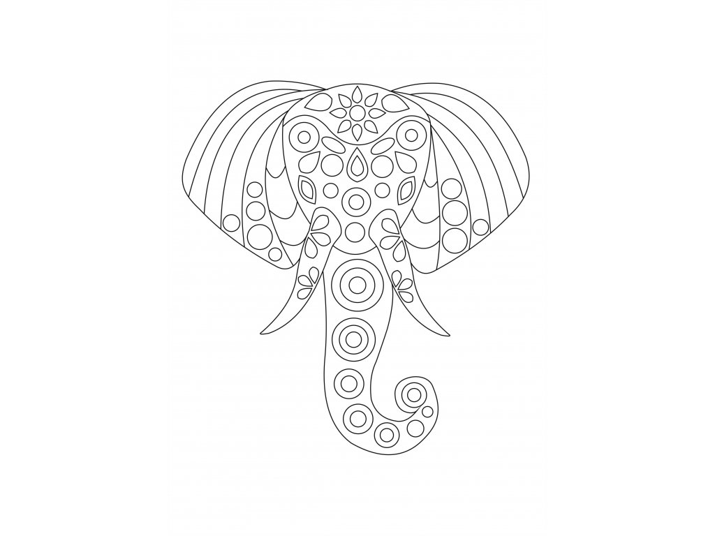 Šablona Hlava slona