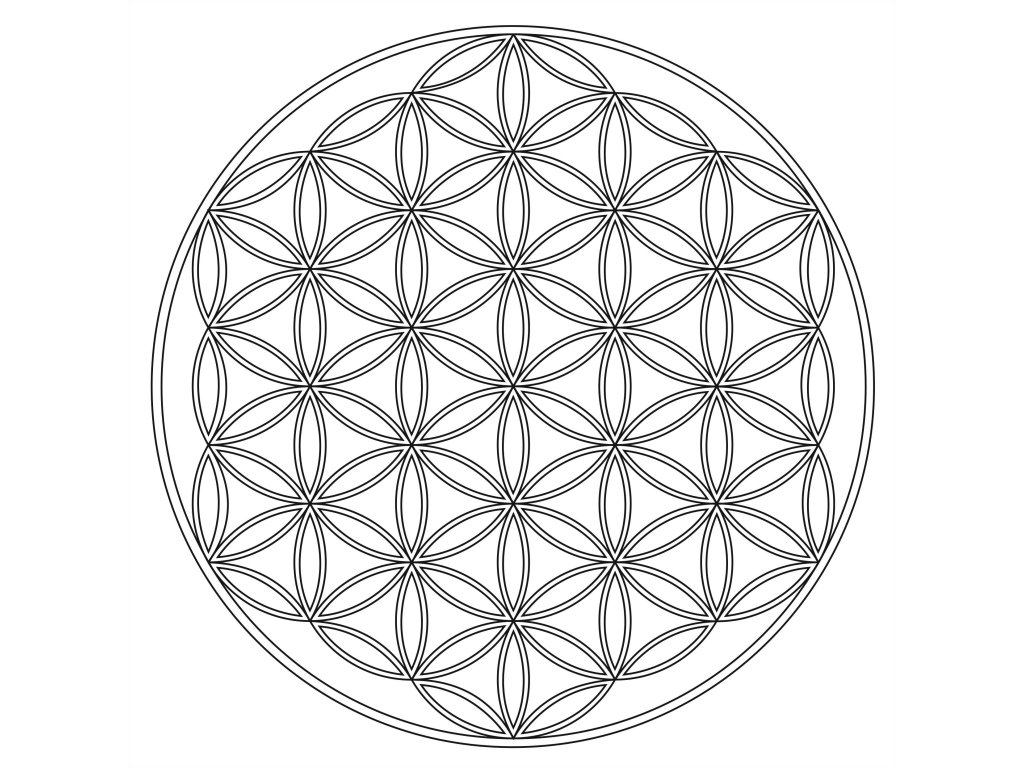 Šablona Mandala Květ života 2