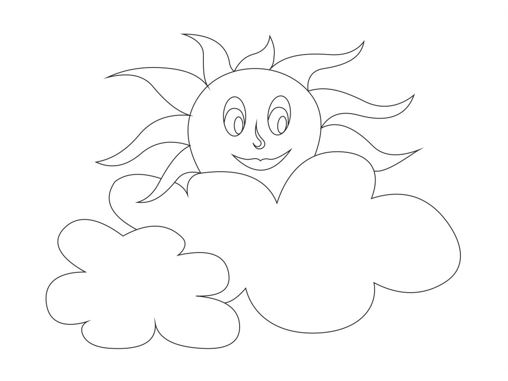 Šablona Sluníčko s mráčkem