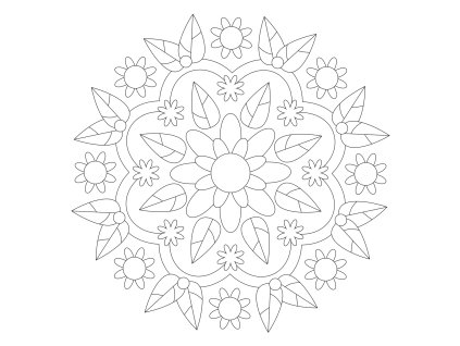 Šablona Mandala 0528