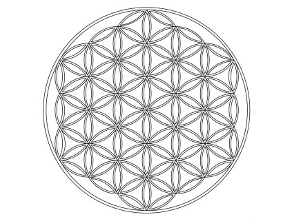 Šablona Mandala Květ života 2