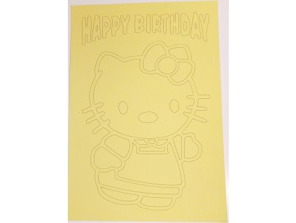 Šablona Hello Kitty Happy Birthday