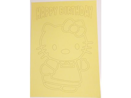 Šablona Hello Kitty Happy Birthday