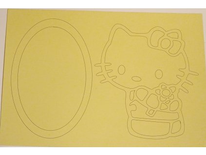 Šablona Hello Kitty a zrcadlo