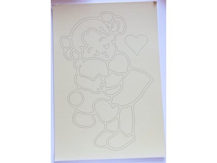 Šablona Holčička s medvídkem