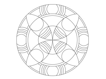 Šablona Mandala 0430