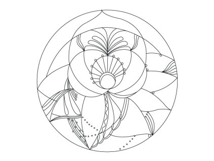 Šablona Mandala 0418