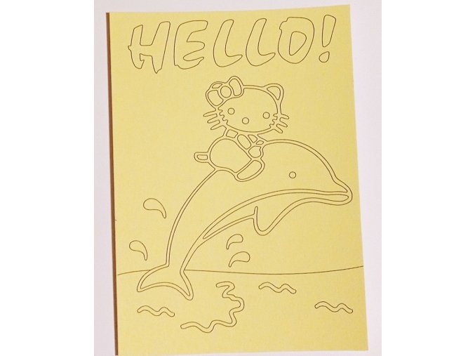 Šablona Hello Kitty na delfínovi