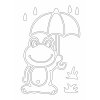 Šablona Žabka s deštníkem