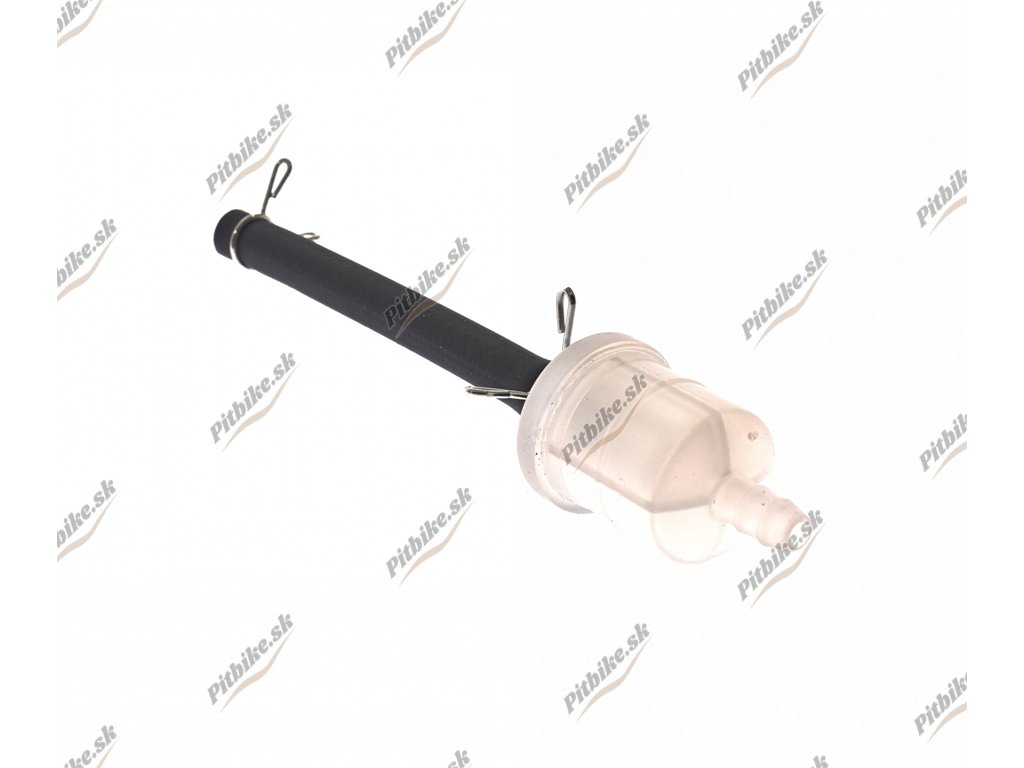 PIT01414 Palivový filter transparentný + čierna hadica mini