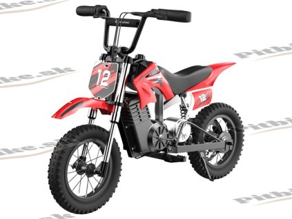 isinwheel A12 Kids Electric Dirt Bike, 350W Motor, 36V 5.2AH Battery, 12-inch Pneumatic Tires, 25km/h Max Speed, 22km Range, 3 Speed Modes, Dual Shock Absorbers, Handle Brake + Rear Wheel Parking Brake - Red