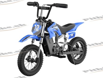 isinwheel A12 Kids Electric Dirt Bike, 350W Motor, 36V 5.2AH Battery, 12-inch Pneumatic Tires, 25km/h Max Speed, 22km Range, 3 Speed Modes, Dual Shock Absorbers, Handle Brake + Rear Wheel Parking Brake - Blue
