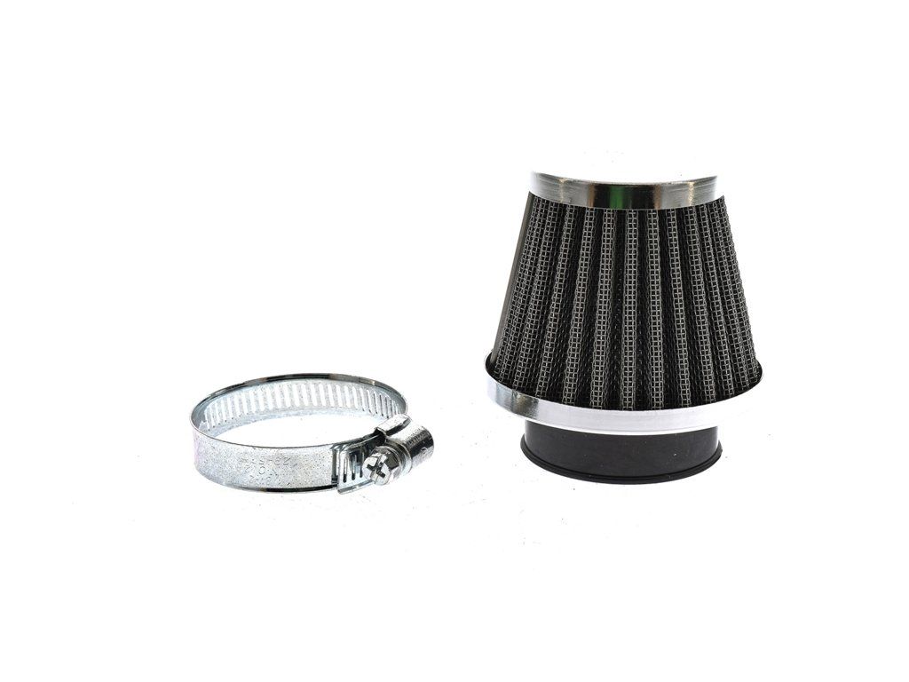 PIT02053 Vzduchový filter 42mm priami chróm (1)