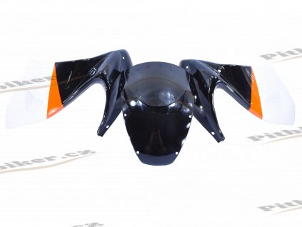 Kapotáž predná maska čierno oranžovo biela minibike 7723100608466 (10)
