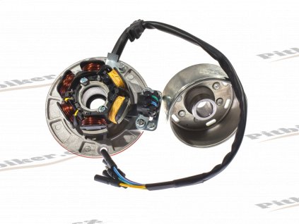 PIT02058 Zapaľovanie stator 6 cievkové + rotor Pitbike YX160 1
