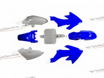 PIT02381 Plasty na pitbike 125cc CRF 50 modro biele