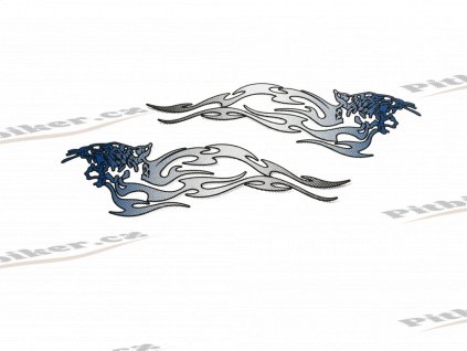 PIT02430 Nálepky plamene modré