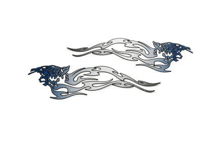 PIT02430 Nálepky plamene modré