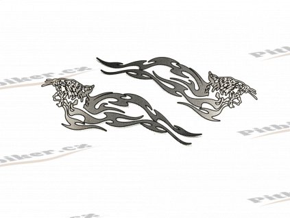 PIT02432 Nálepky plamene sivé 1